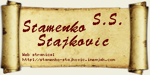 Stamenko Stajković vizit kartica
